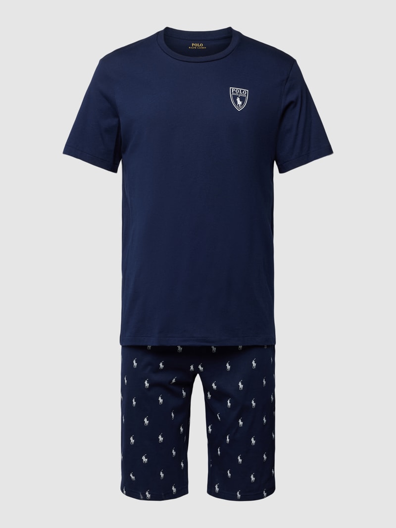 Sweatanzug mit Label-Details in marineblau