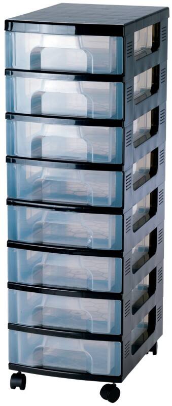 Really Useful Box Aufbewahrungsbox DT1008 Schwarz, Transparent Kunststoff 30 x 42 x 92,5 cm