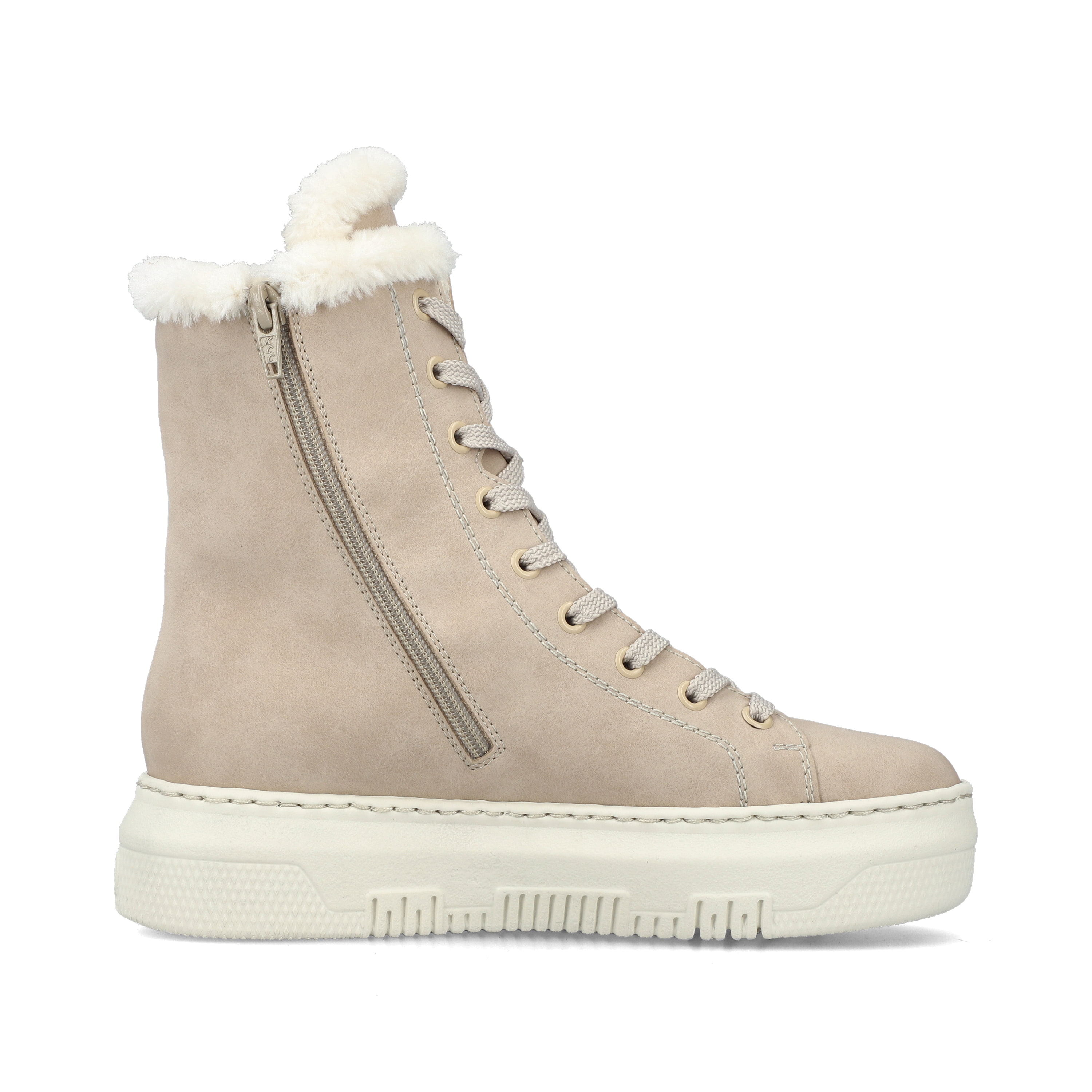 Rieker Damen Schnürstiefel champagner