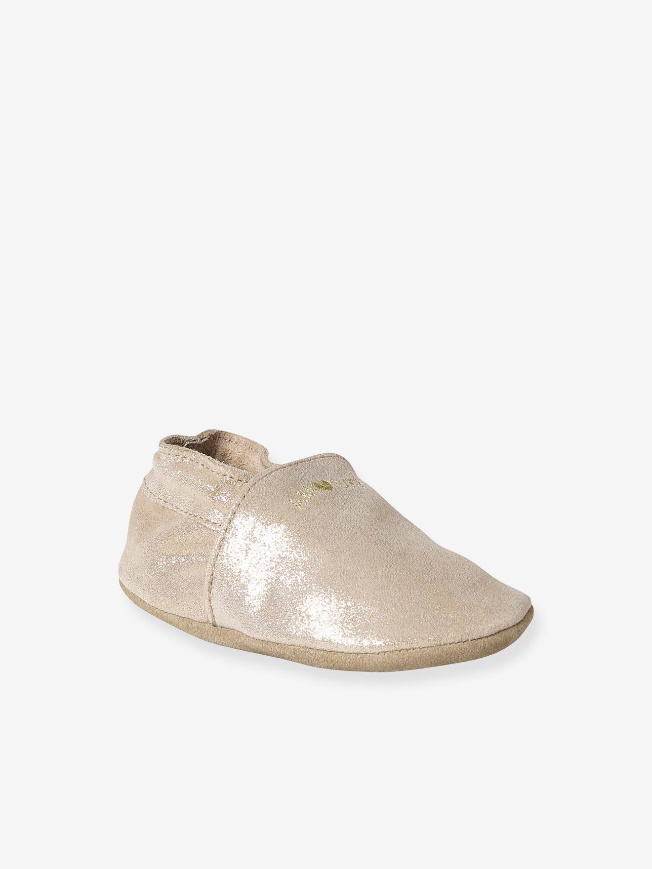 Vertbaudet Baby Hausschuh mit Gummizug - gold