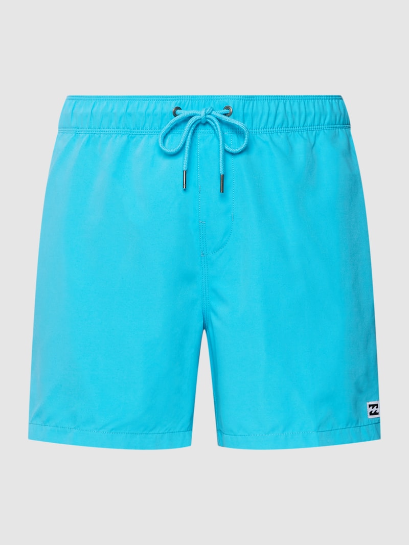 Badehose mit Label-Detail in türkis