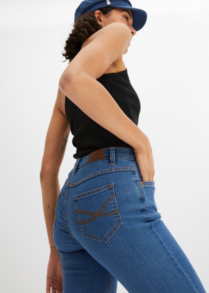 Komfort-Stretch-Jeans, Wide, High Waist