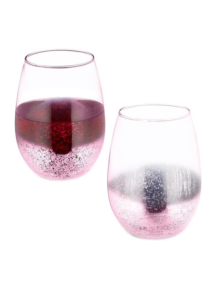 relaxdays 2 x Weingläser in Rosa - 500 ml günstig kaufen onesize