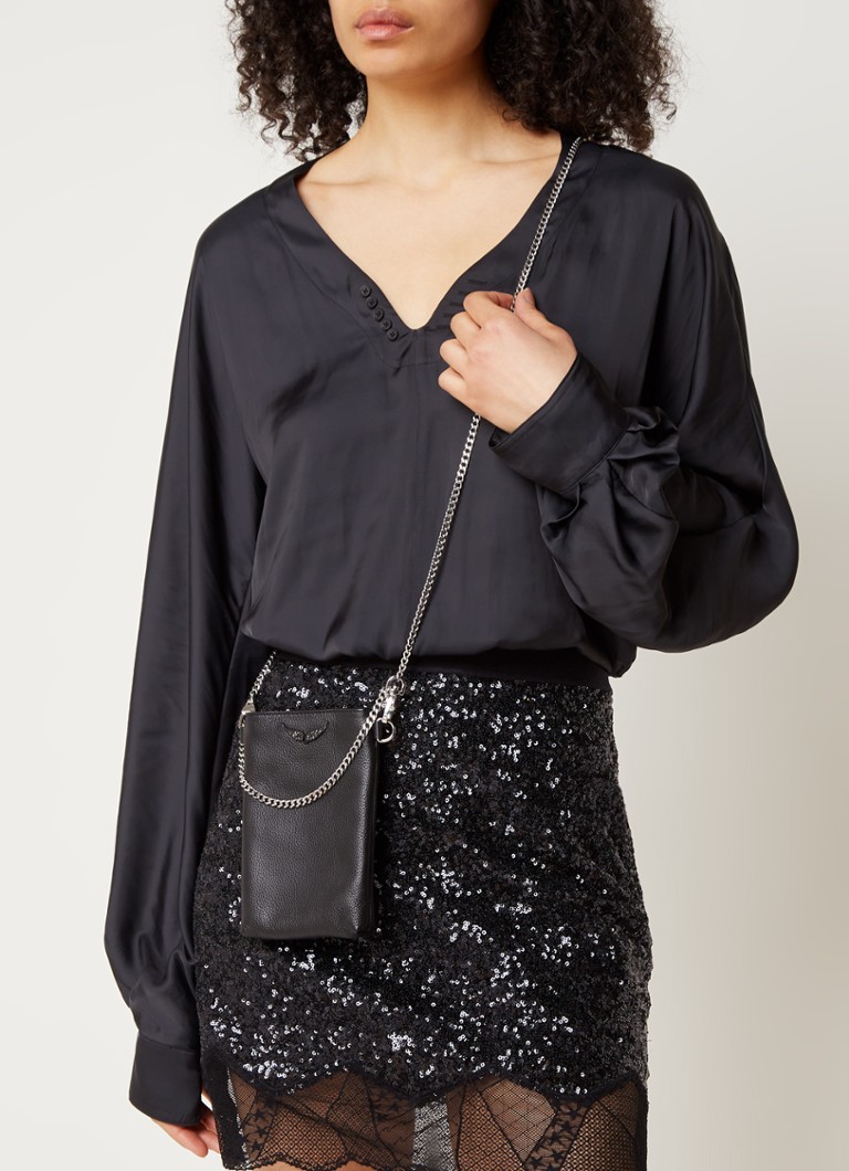 Zadig&Voltaire Rock nahkainen crossbody-puhelinkotelo