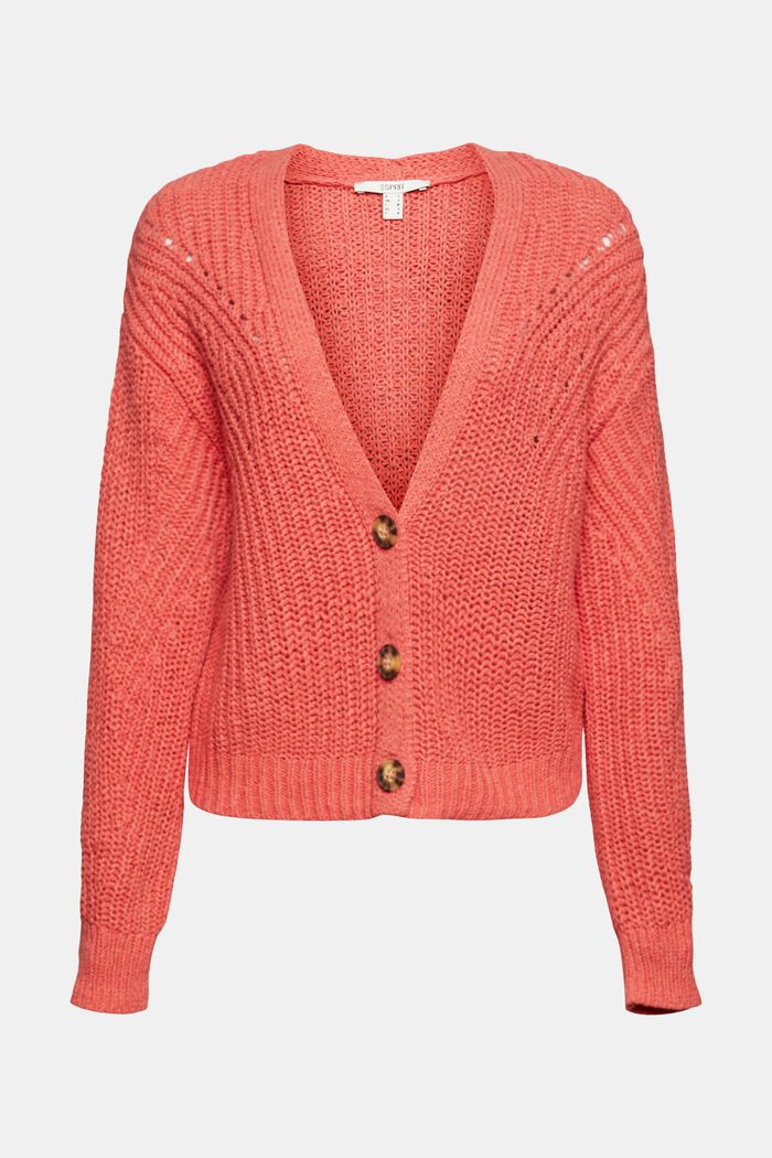 Cardigan aus Bändchengarn, Baumwoll-Mix