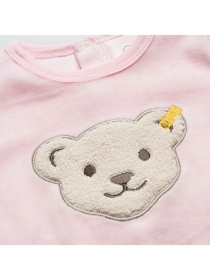 Steiff 3tlg. Outfit in Rosa/ Weiß günstig kaufen