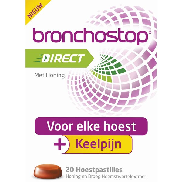 Bronchostop Direct Cough Lozenges with Honey Medical device - 20 pieces