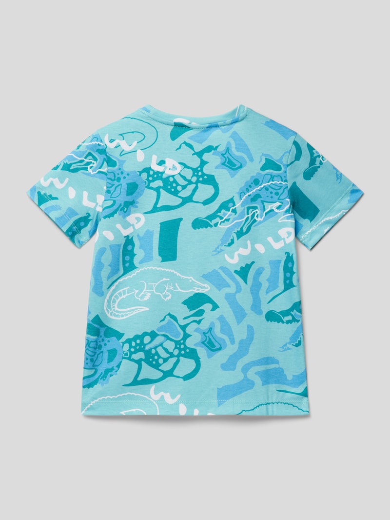 T-Shirt mit Allover-Print in lagune