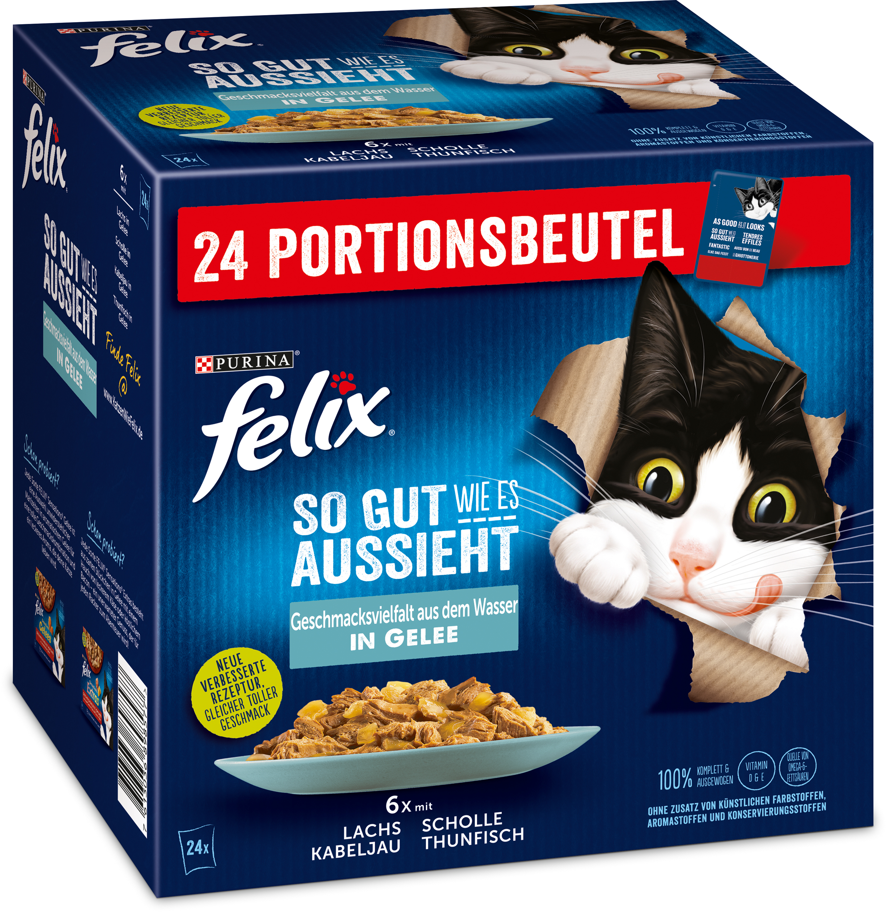 Felix Nassfutter Felix So gut wie es aussieht 24x85g Geschmacksvielfalt aus dem Wasser