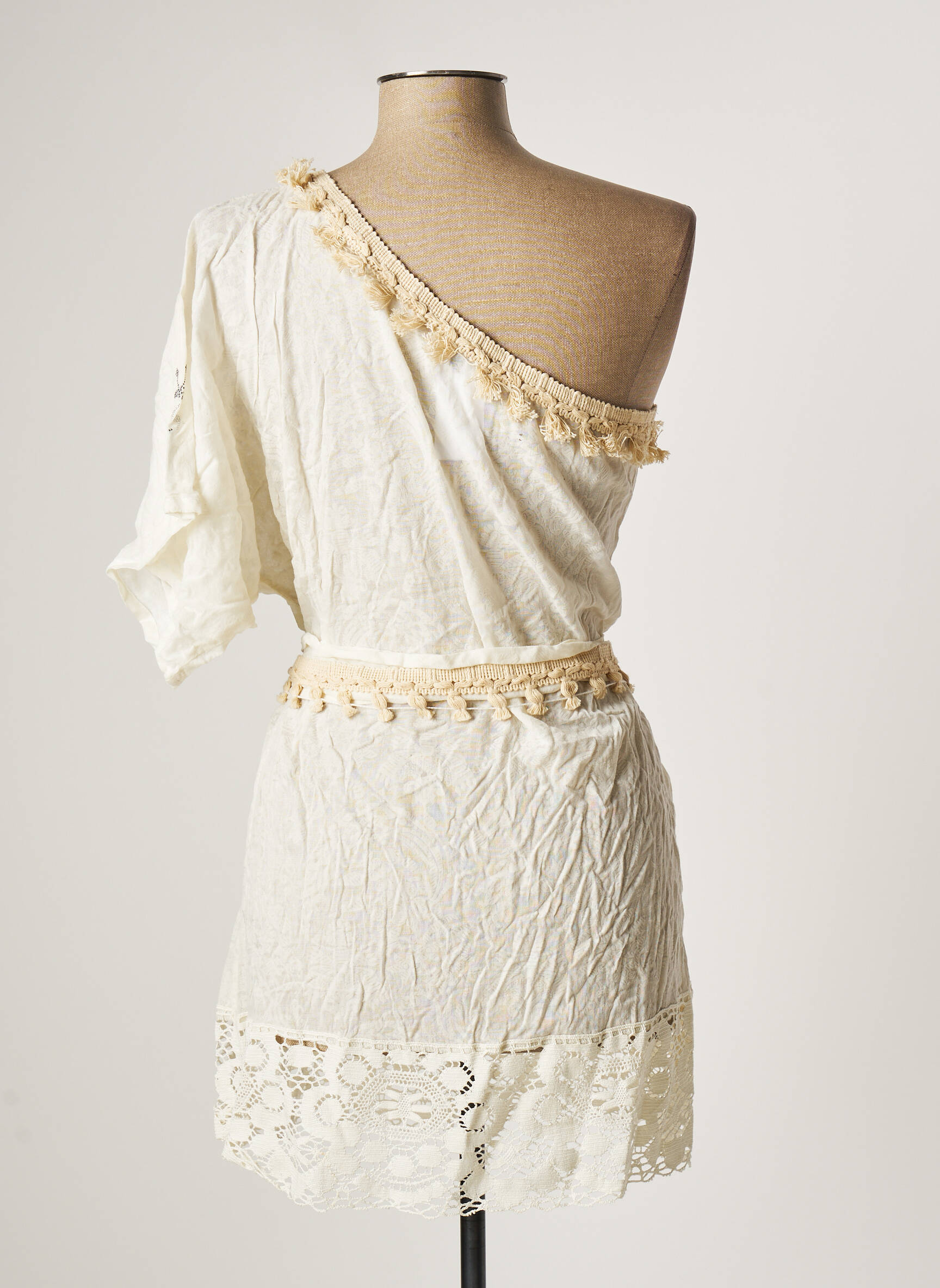 La Mome De Monac  Tuniquemanchecourte Femme couleur beige