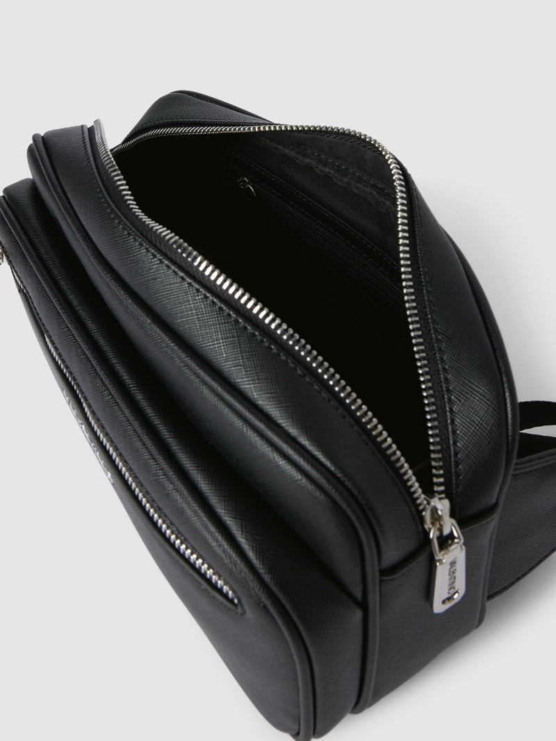 Bauchtasche mit Label-Details Modell 'MARNIER' in schwarz
