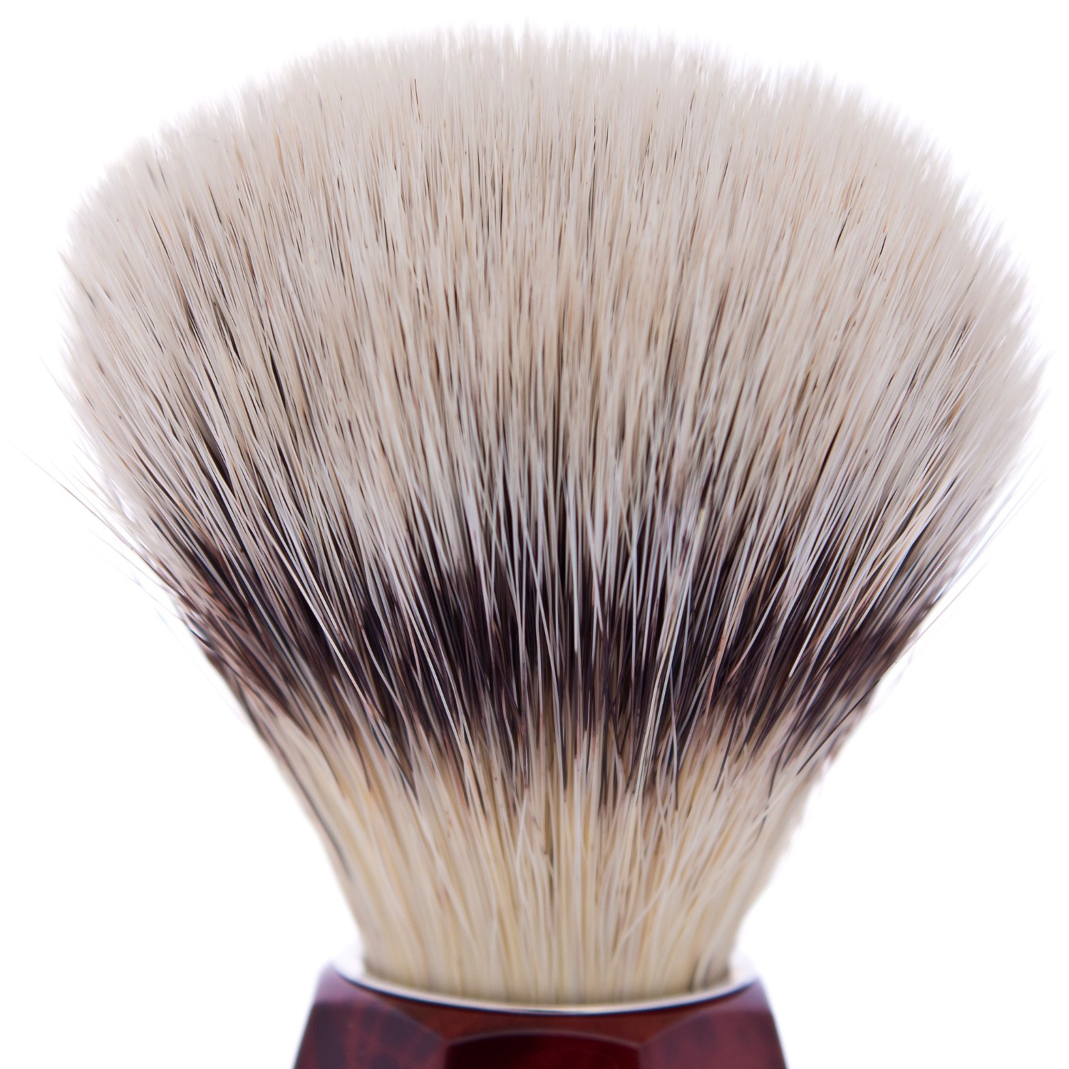 Plisson Faceted Badger w stylu włókna orzechowego, wysokogórski biały
