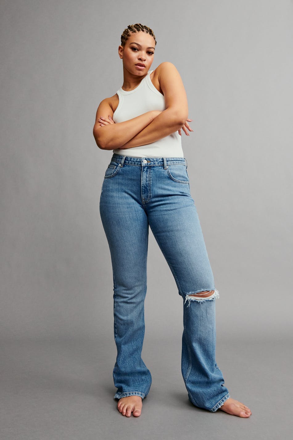 Full length flare jeans