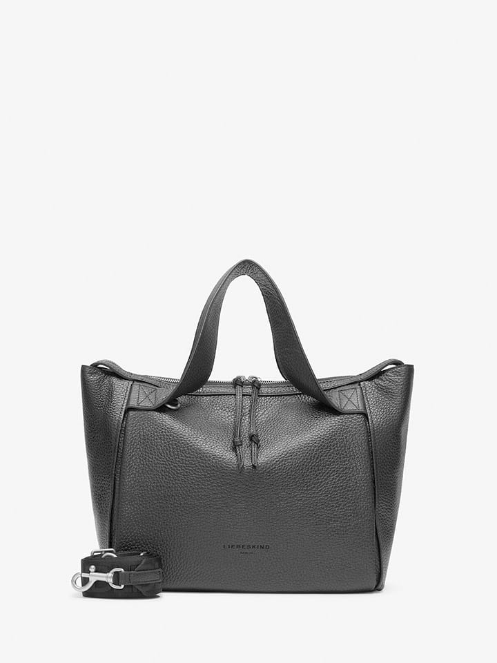 LIEBESKIND BERLIN Leder-Henkeltasche in Schwarz - (B)31 x (H)28 x (T)13 cm günstig kaufen onesize