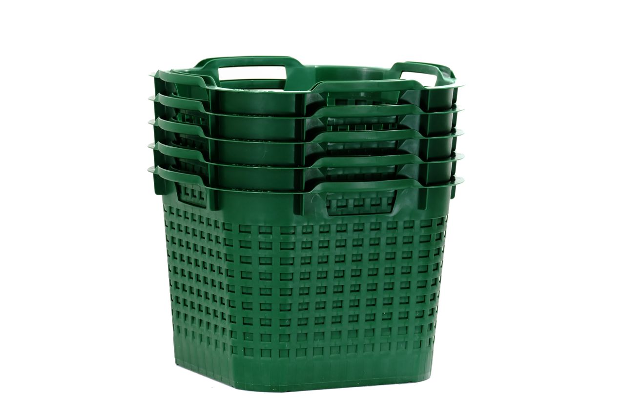 GreenLife Uni-Korb 25 kg, 10 Stück, drehstapelbar, grün