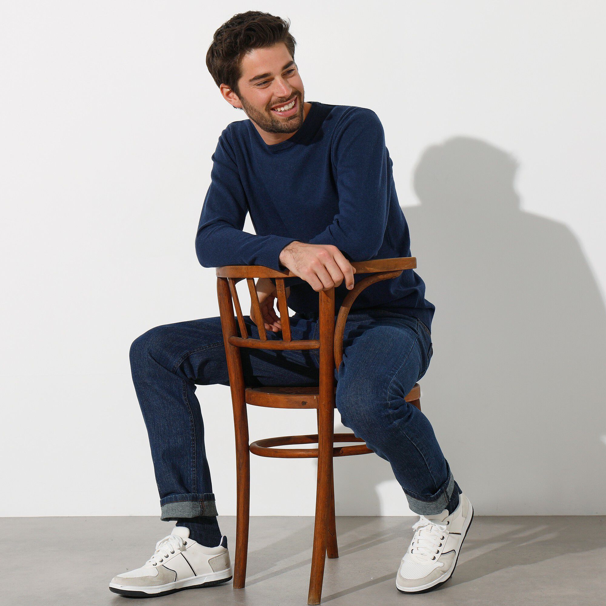 Pull col rond 80% laine