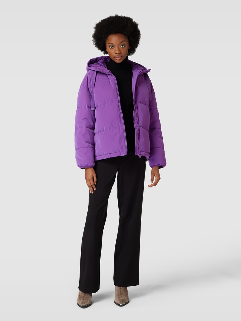 Steppjacke mit Kapuze in purple