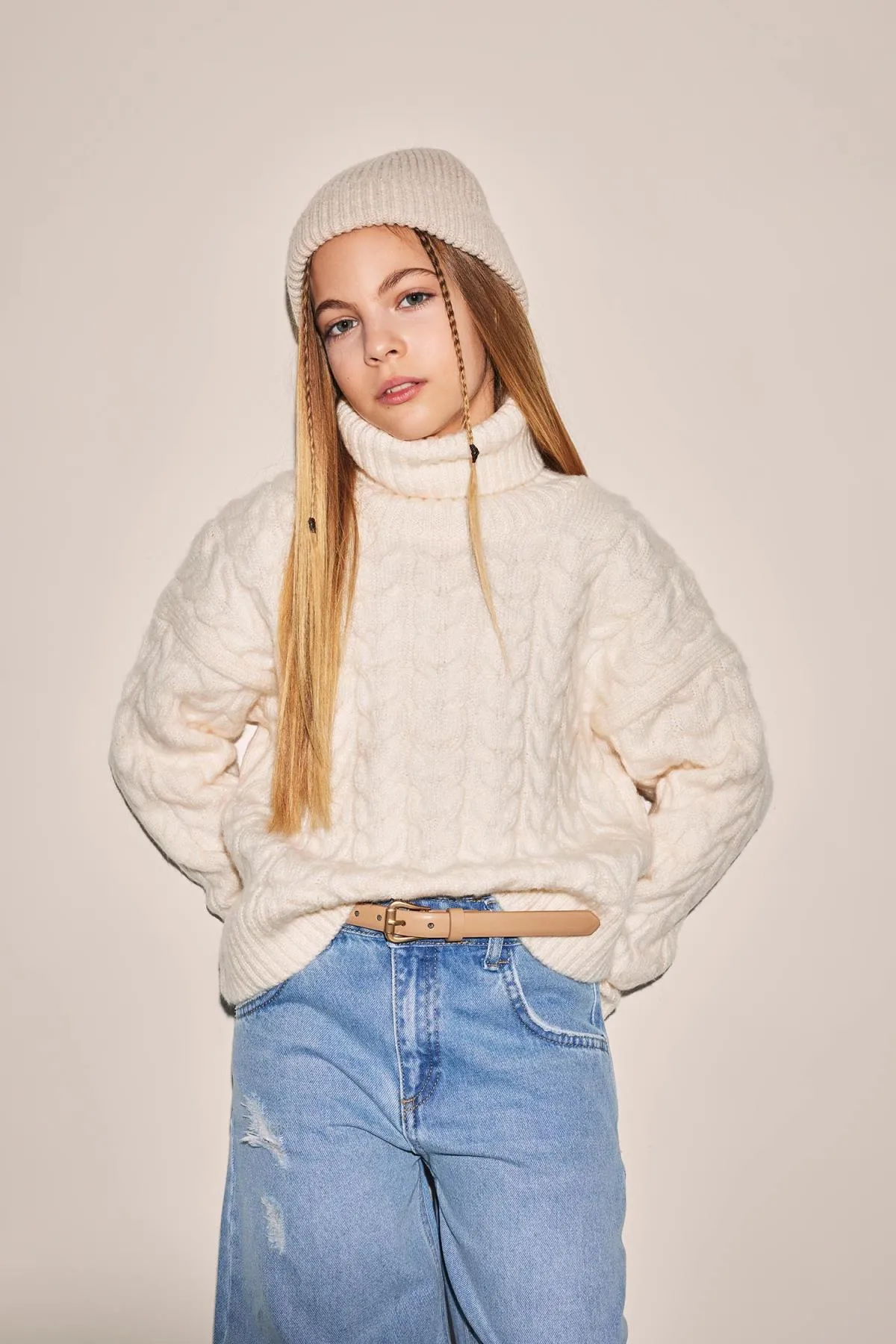 DeFacto  Rollkragenpullover im Oversize-Fit für Mädchen B1602a823wn