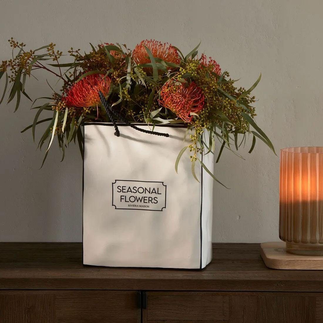 Rivièra Maison Dekovase Blumentopf Pflanztopf Beach Bag Planter