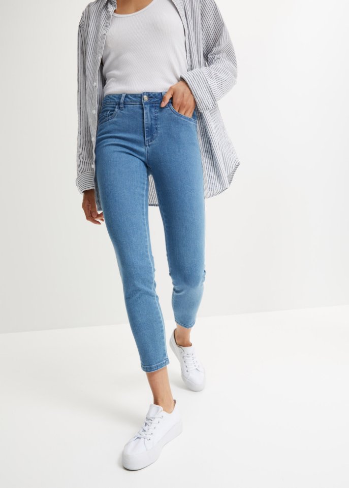 Stretch-Jeans, Skinny, knöchelfrei