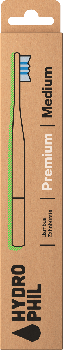 Zahnbürste Premium medium / natur & atlantic ocean, 1 St