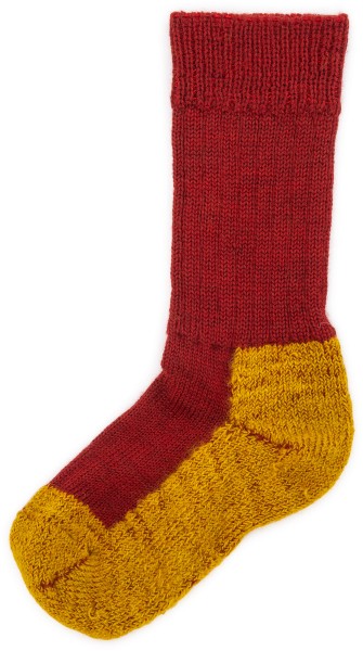 Hirsch Natur Kids ~ Trekking-Socke ~ mohn/goldnugget
