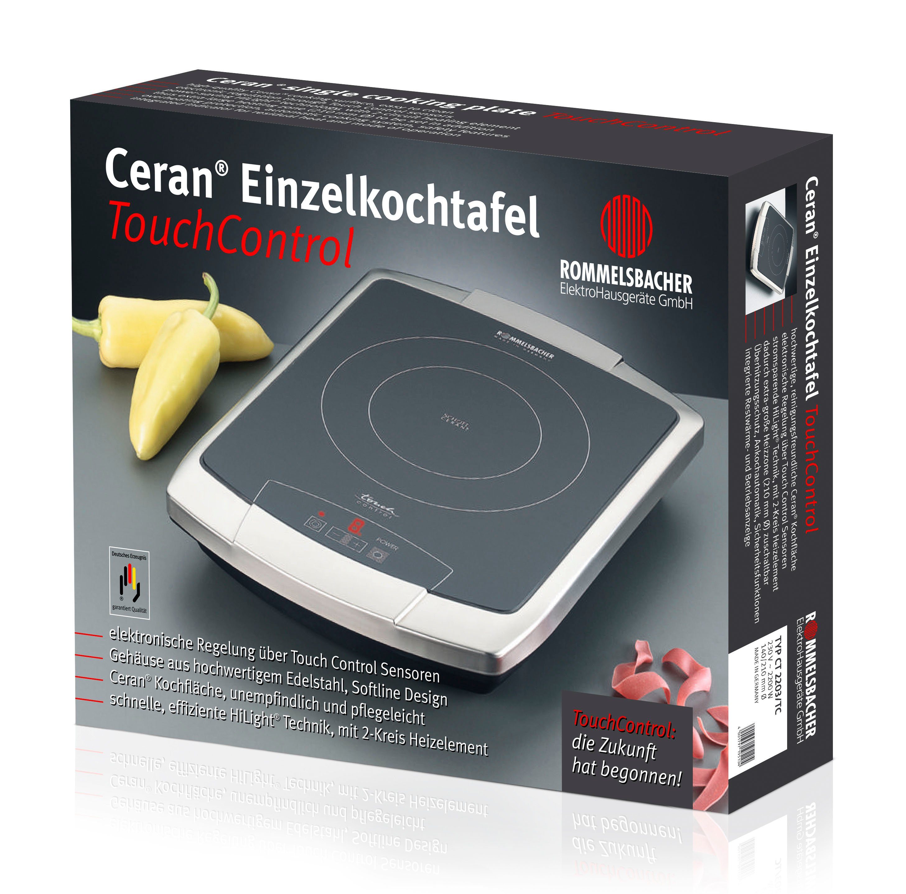 Rommelsbacher Einzelkochplatte CT 2203/TC