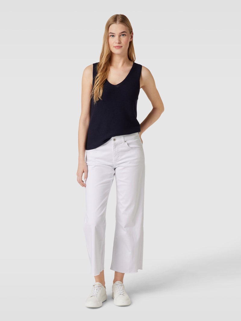 Jeans im 5-Pocket-Design Modell 'LINN FRINGE' in weiß