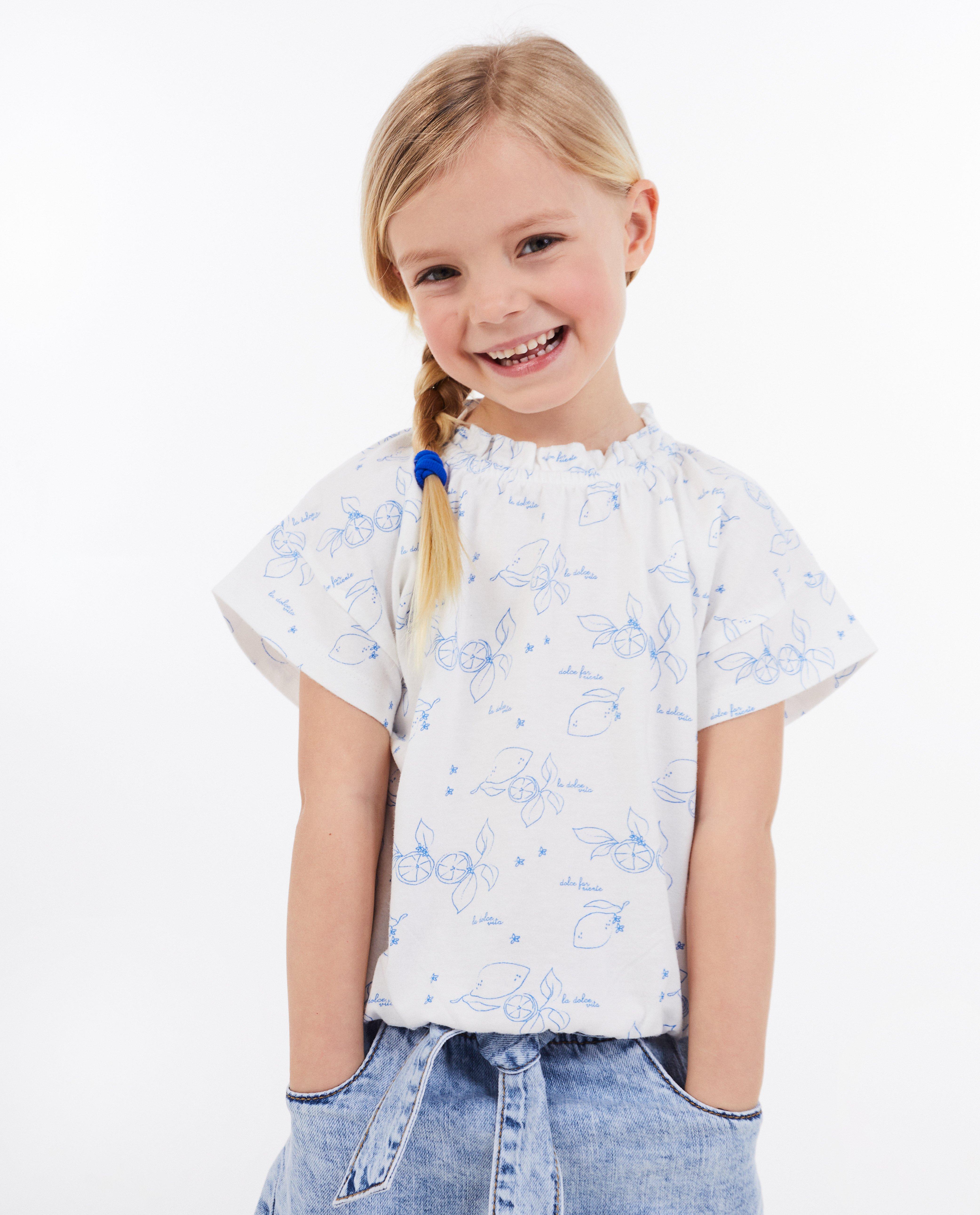 Tricou Milla Star cu imprimeu de fructe alb