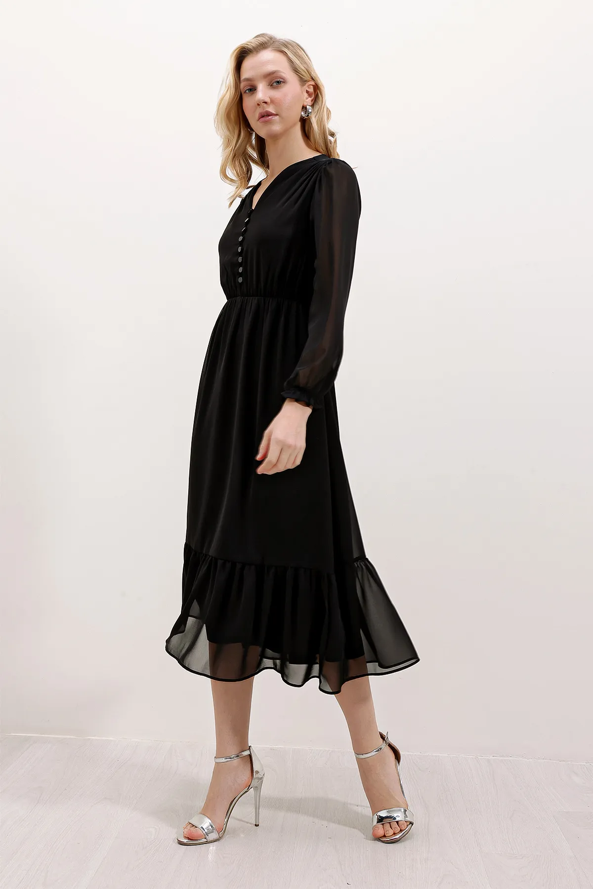 Bigdart  2137 Chiffonkleid – D. Schwarz