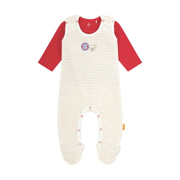 Strampler + T-Shirt langarm FC Bayern, beige