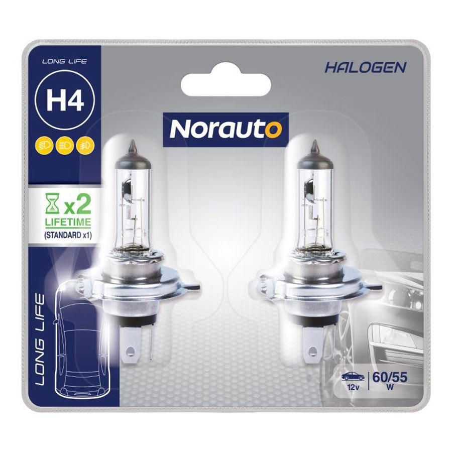 Norauto H4 Longlife Glühlampe, 2 Stück - ATU