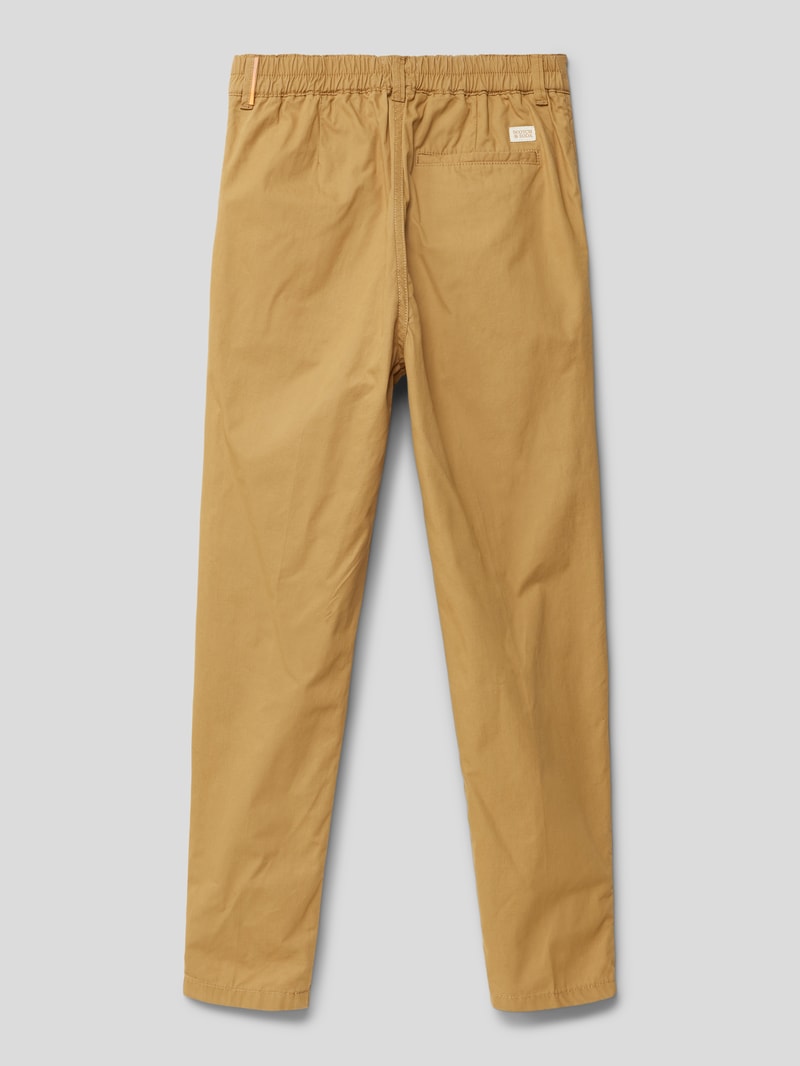 Loose Tapered Fit Stoffhose mit Gesäßtasche Modell 'Peache' in beige