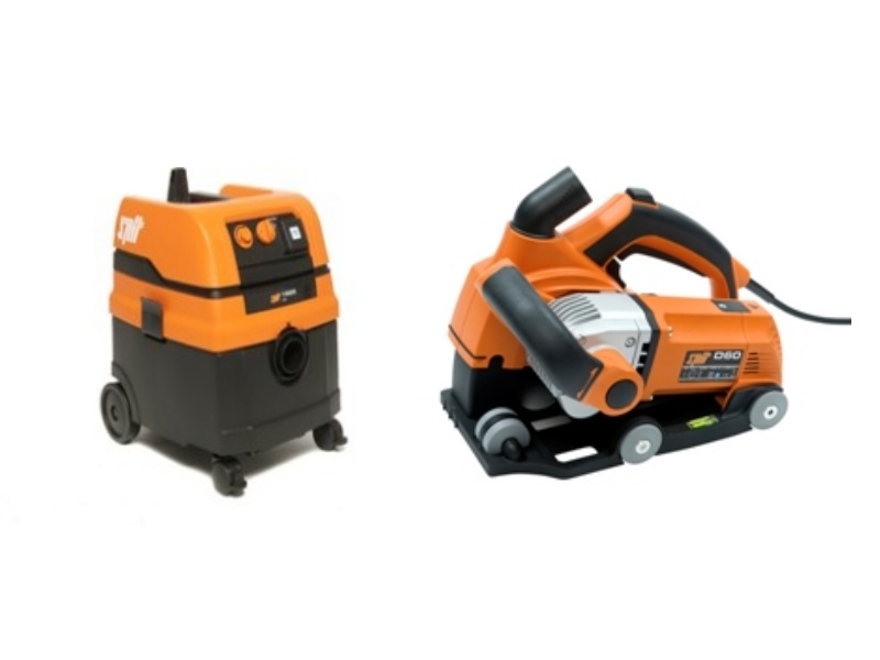 Spit 811223B D60 Väggfräsmaskin 1600 Watt + AC1625 Dammsugare + 2 Diamantsågblad