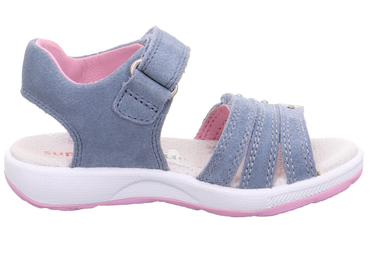 EMILY - Blau/Rosa Sandale mit Klettverschluss