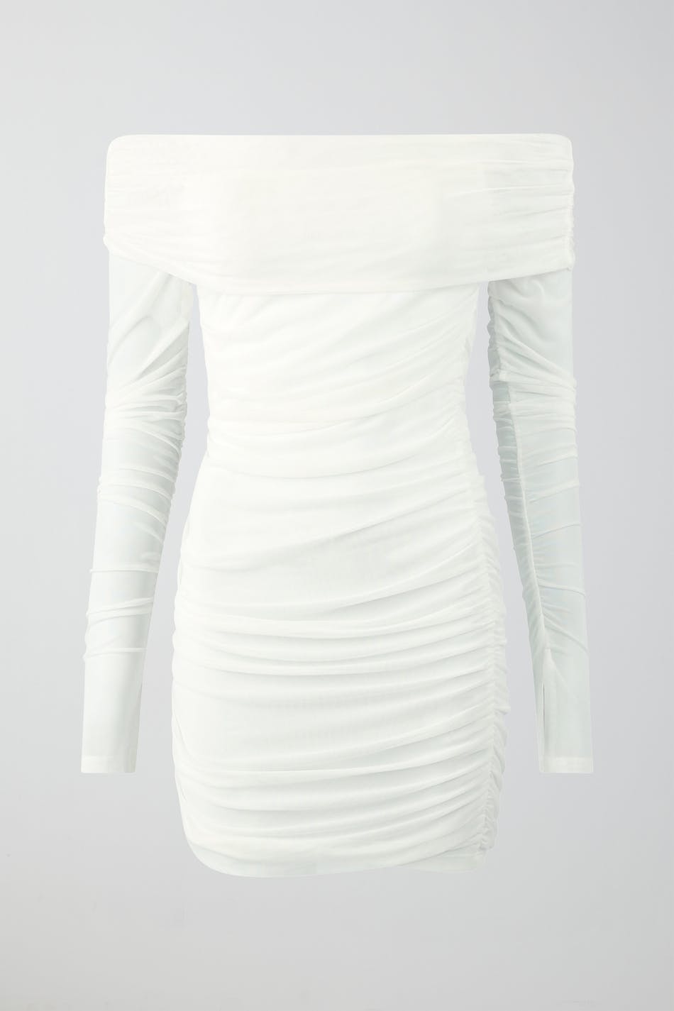 Ruched offshoulder dress