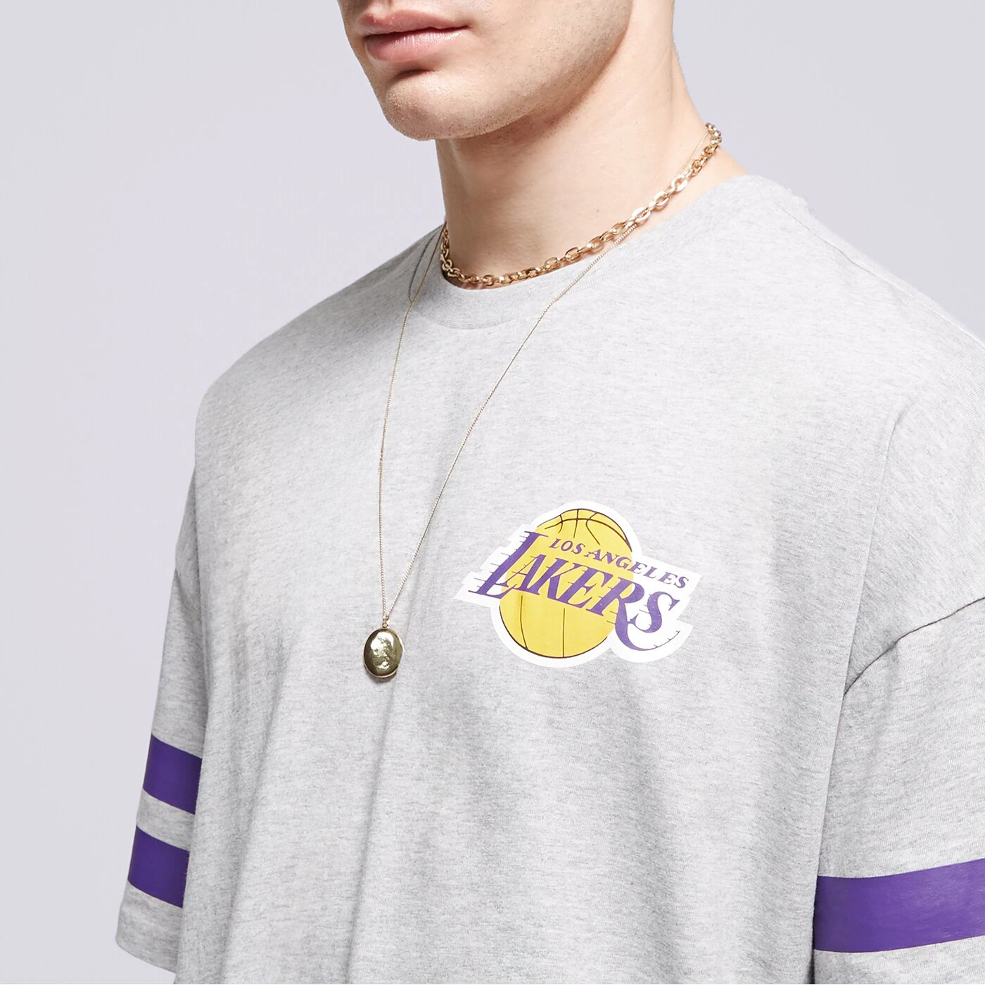 NEW ERA T-SHIRT NBA ARCH GRPHC OS LAKERS LOS ANGELES LAKERS Grau