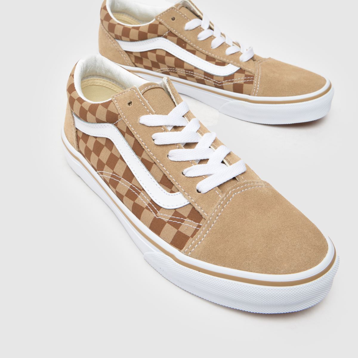 Vans beige & bruna old skool ungdomsskor