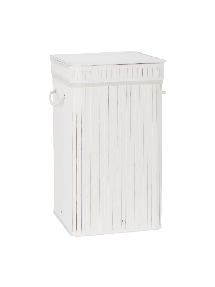 relaxdays Wäschekorb in Weiß - (B)36 x (H)63 x (T)36 cm günstig kaufen onesize