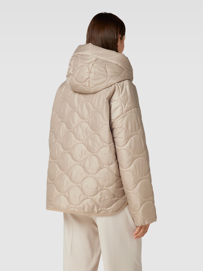 Jacke mit Steppnähten in beige
