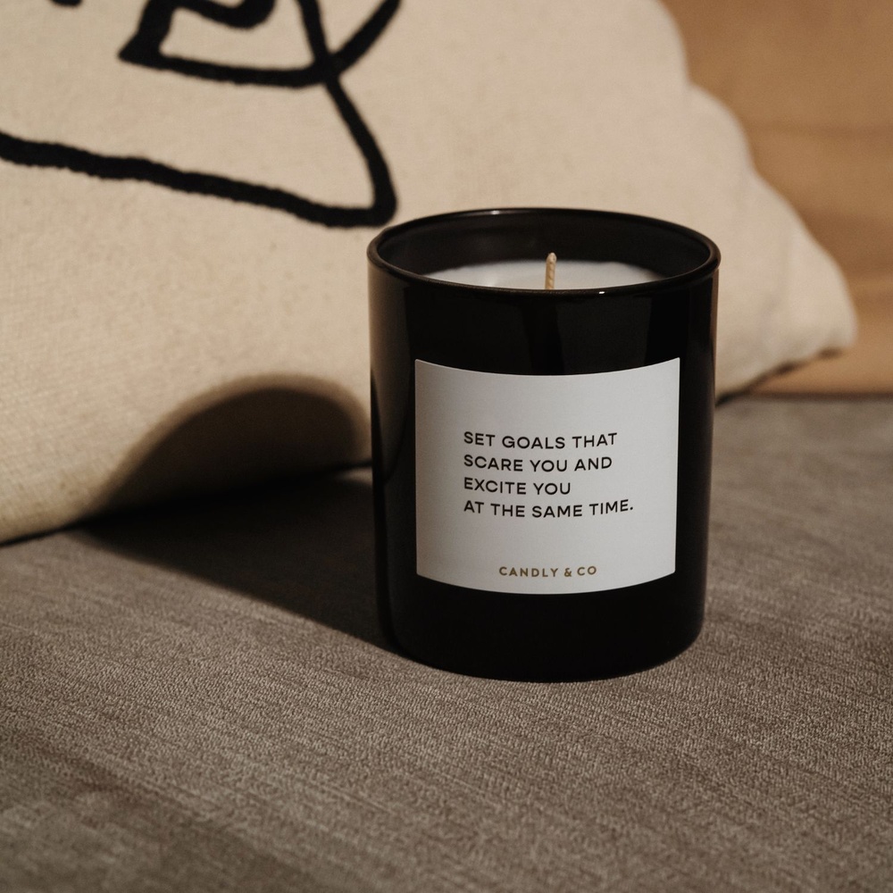 candly&co Bougie No.4 Set goals that scare you and excite you at the same time Bougie