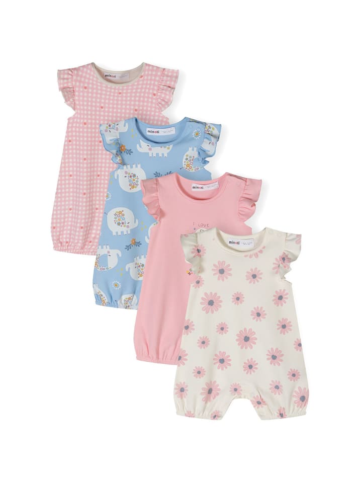 Minoti 4er. Set: Strampler 24babypack8 in hellpink günstig kaufen