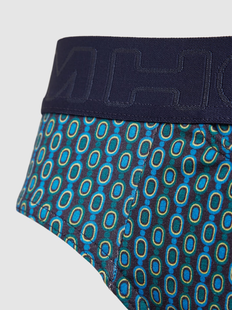 Slip mit Allover-Muster Modell 'ANDY' in blau