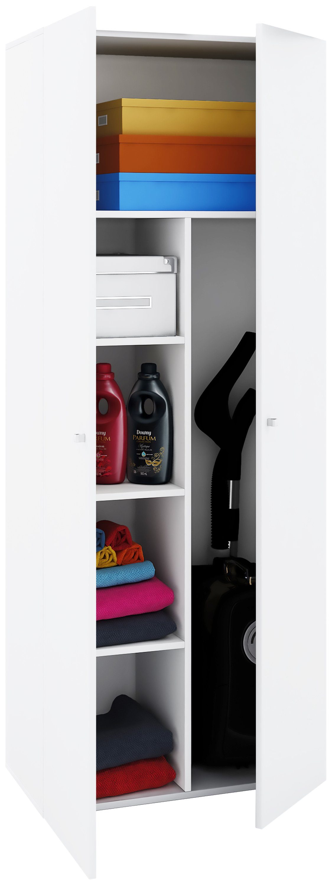 VCM Mehrzweckschrank Holz Besenschrank Staubsauger Putzschrank Vandol (1-St)