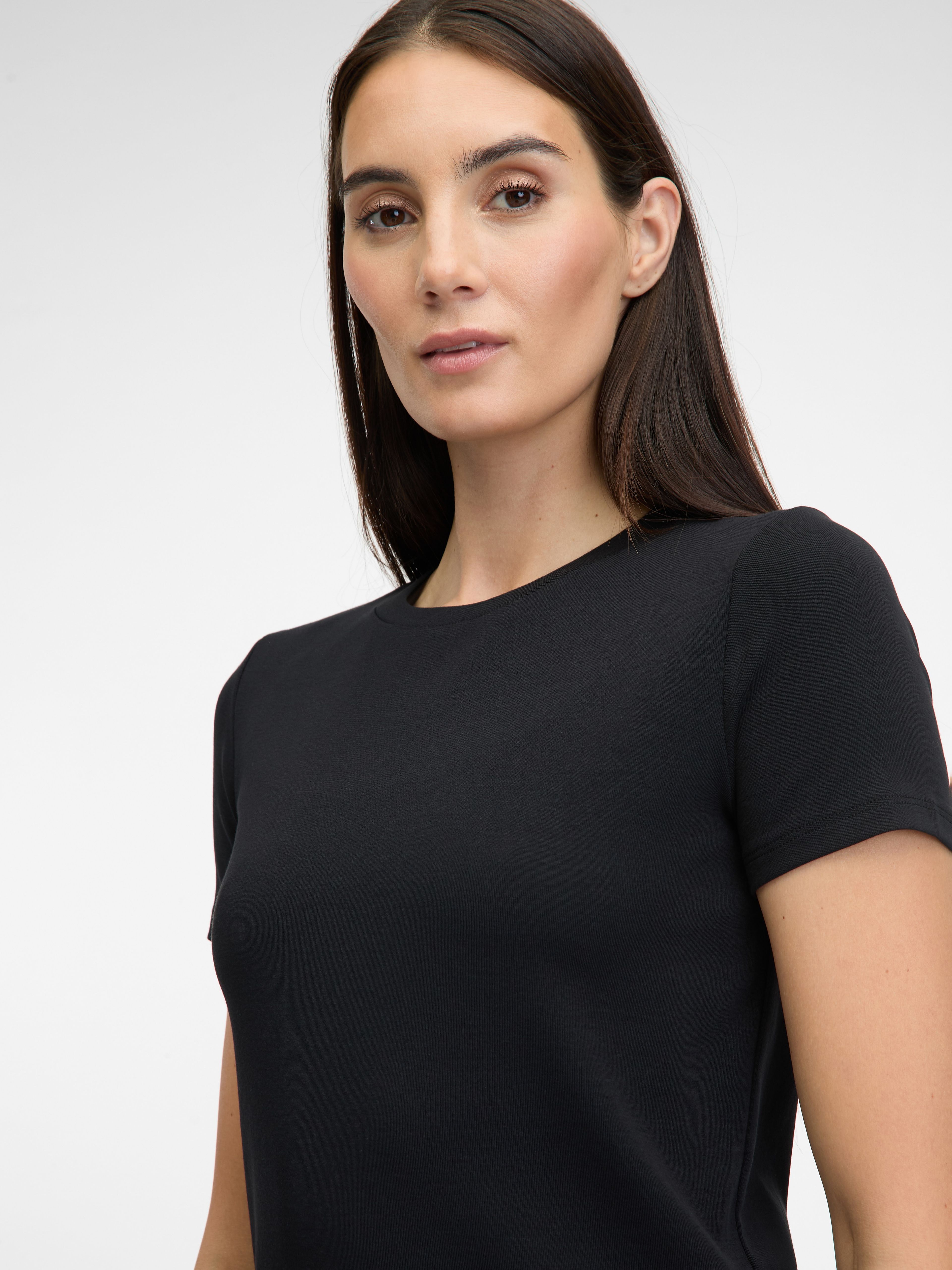 Schwarzes Damen-Kurzarm-T-Shirt ORSAY