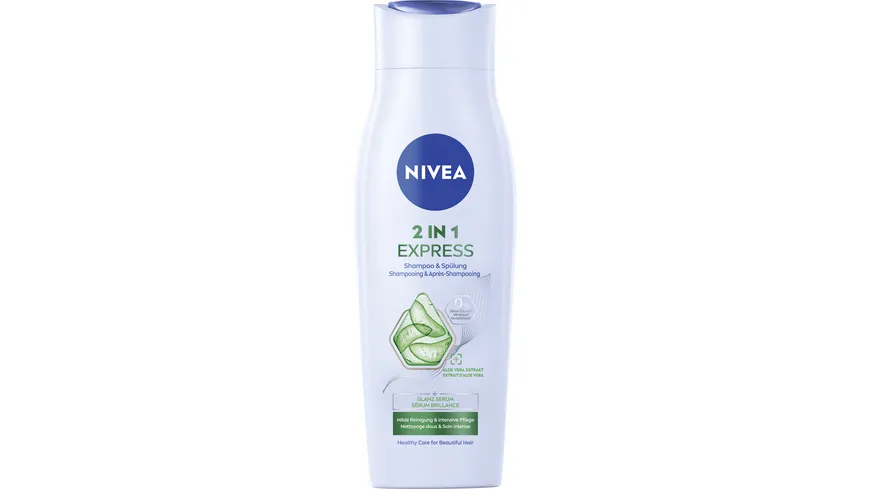 NIVEA 2in1 Pflege Express Shampoo& Spülung Glanz Serum 250 ml