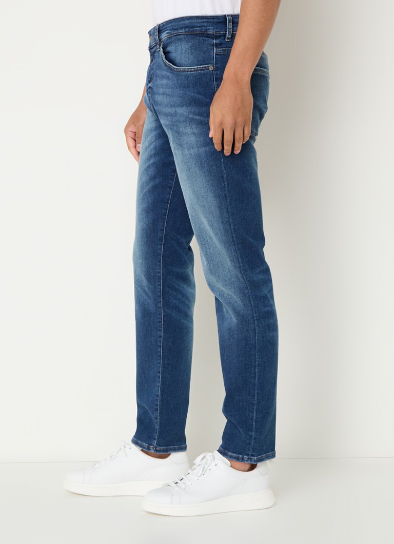 Blugi HUGO BOSS Delaware Slim-Fit, decolorare medie