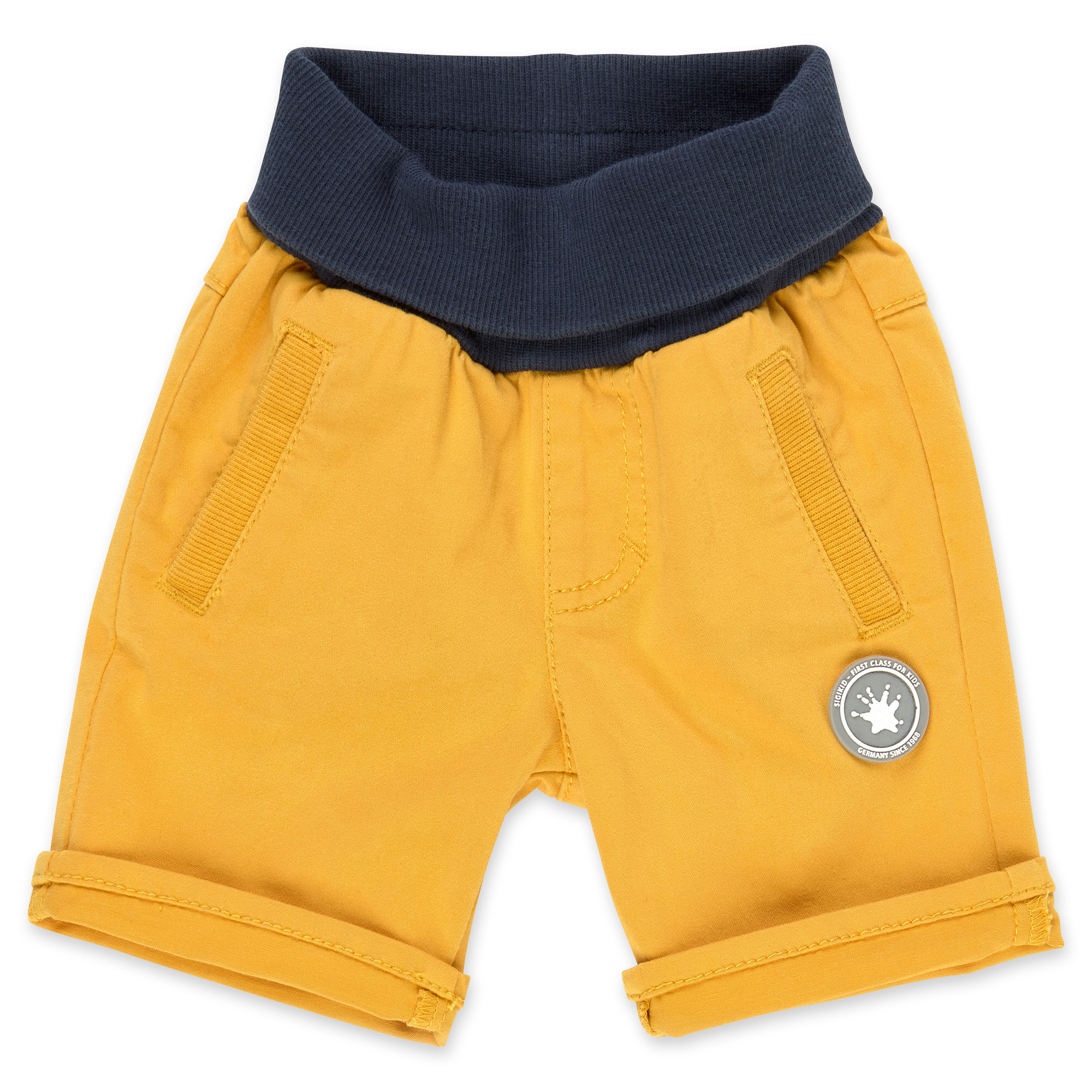 Gelbe Baby Gabardine Bermuda