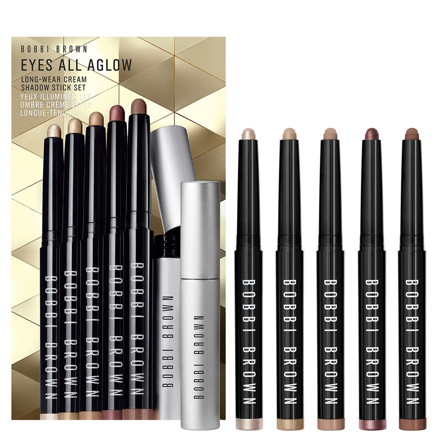 Bobbi Brown Eyes All Aglow Long-Wear Cream Shadow Stick Set Coffret Yeux