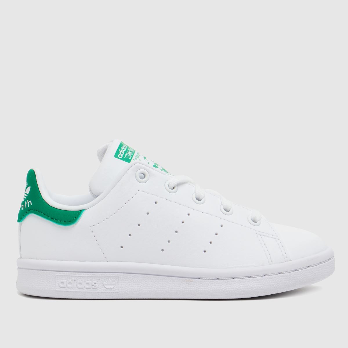 adidas vita och gröna Stan Smith Junior-tränare